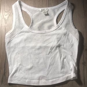 White tank crop top
